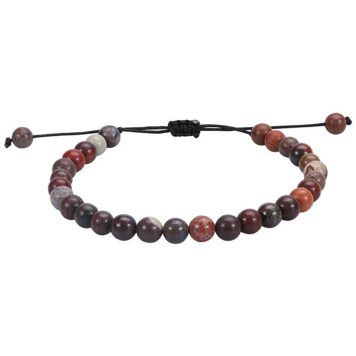 Wholesale Bracelet Volcanic Stone Onyx Stone Crystal Braided Bracelet MOQ≥2 JDC-BT-YIYe038