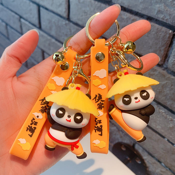 Wholesale Keychains For Backpacks new cartoon mascot kung fu panda doll keychain JDC-KC-OShi027