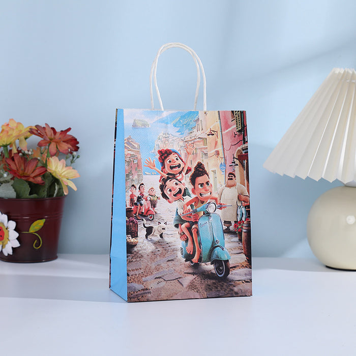 Wholesale Gift Bag Kraft Paper Cute Cartoon Portable Gift Bag (M) MOQ≥12 JDC-GB-Jiuyue004