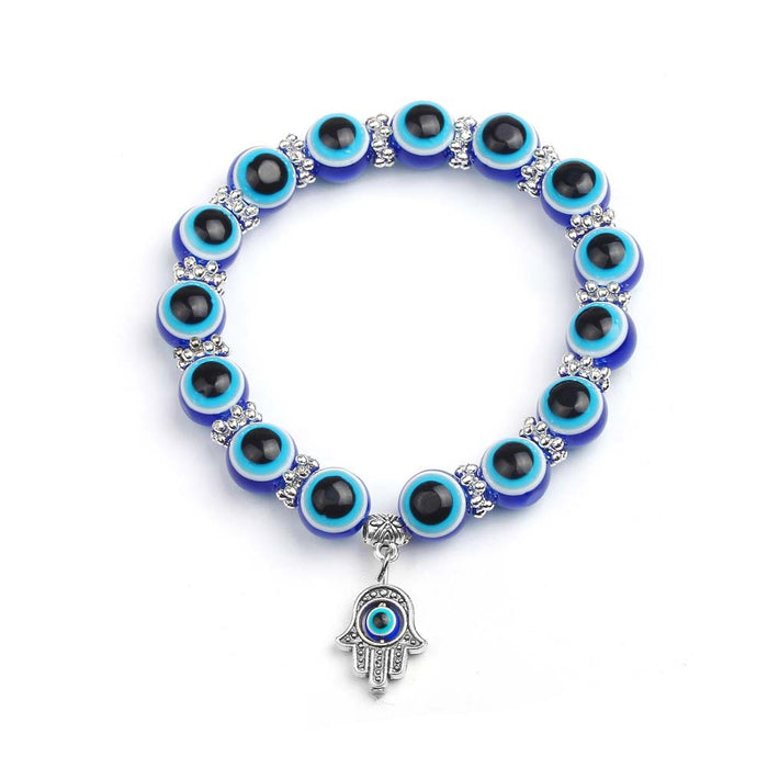 Wholesale Vintage Blue Eyes Hand of Fatima Lucky Bracelet JDC-BT-LvY002