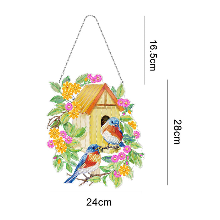 Wholesale Round Wreath Diamond Painting DIY Double Sided Point Drill Dream Catcher  MOQ≥2 JDC-DC-JSen004