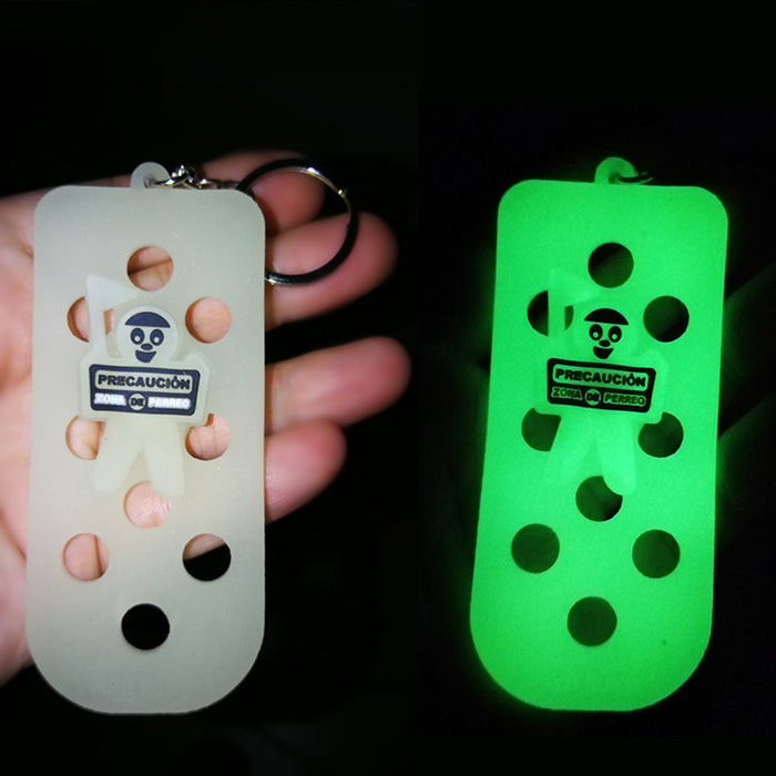 Wholesale keychain PVC DIY luminous shoes flower shoe buckle hole board  MOQ≥5 JDC-KC-LaiA001