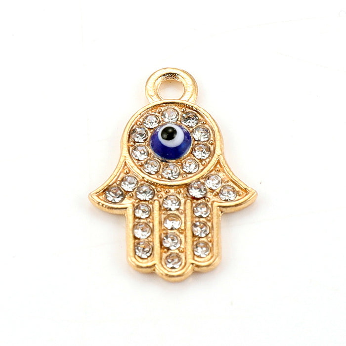 Wholesale creative colorful eye alloy pendant diy handmade jewelry beaded 10PCS JDC-DIY-Jingy006