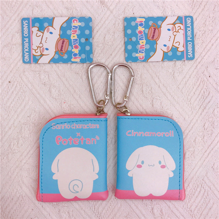 Wholesale Cartoon PU Leather Double Sided Printing Coin Purse Keychain (M) JDC-KC-YaLL011