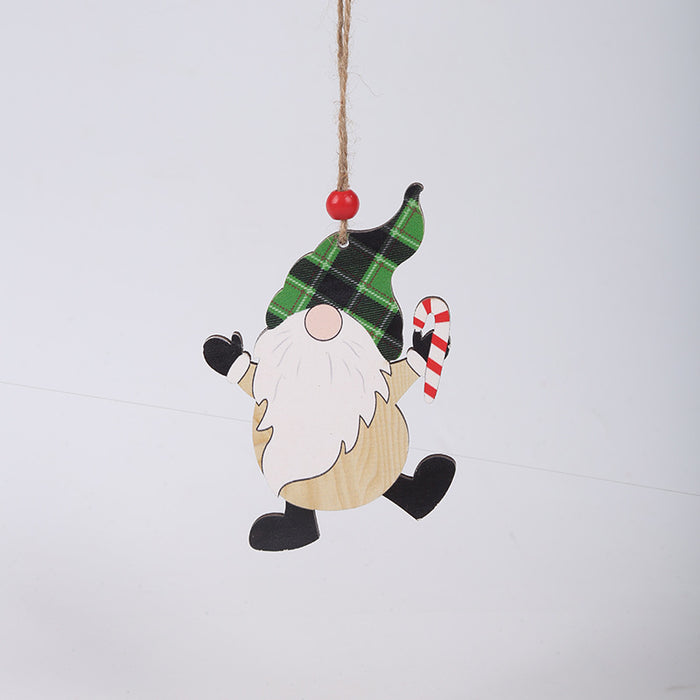 Wholesale Decorative Christmas Wooden Small Pendant MOQ≥2 JDC-DCN-QiaoC008