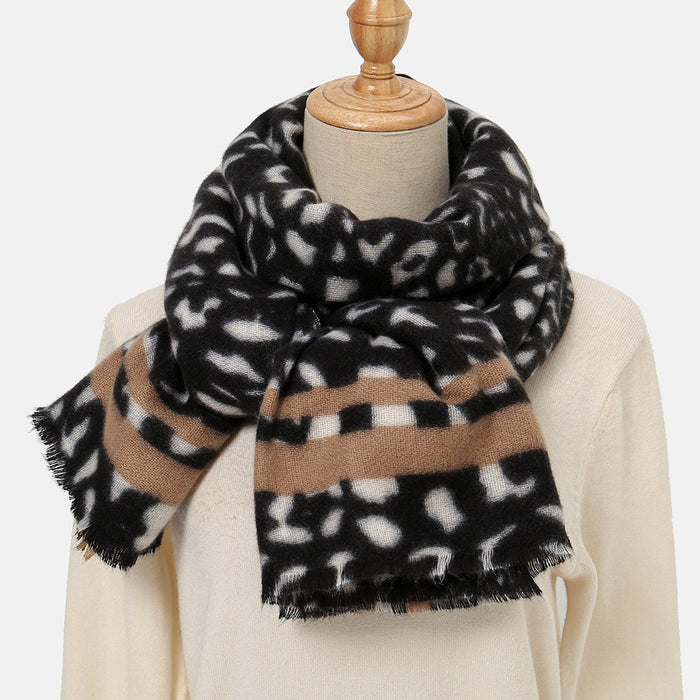 Wholesale Faux Cashmere Leopard Scarf Shawl JDC-SF-WenJ001