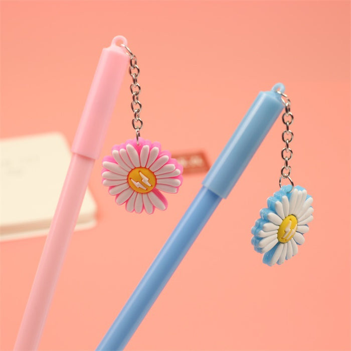 Wholesale Ballpoint Pen Plastic Daisy Pendant Gel Pen JDC-BP-WangL003