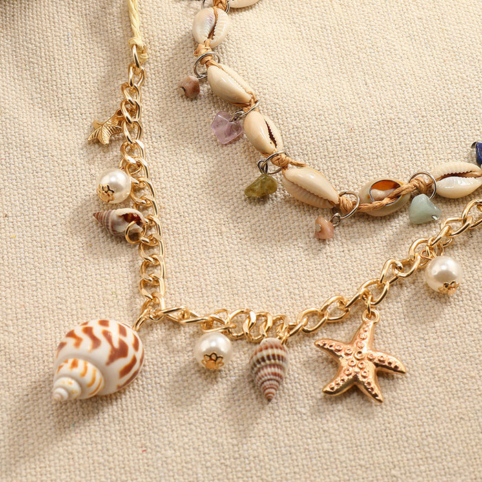 Wholesale Shell Conch Handmade Jewelry Memorial Travel Necklace JDC-NE-Duoh004