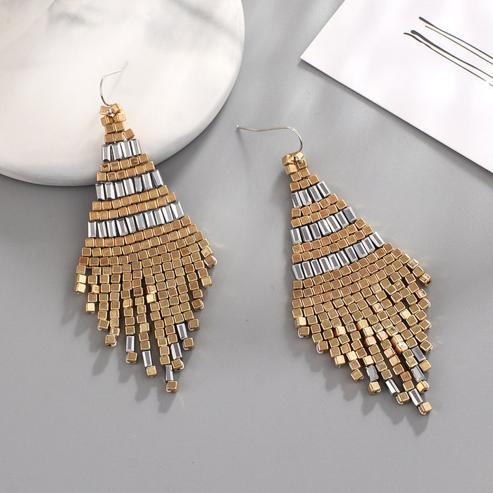 Jewelry WholesaleWholesale Vintage Ethnic Boho Tassel Earrings JDC-ES-YuanQ004 Earrings 圆沁 %variant_option1% %variant_option2% %variant_option3%  Factory Price JoyasDeChina Joyas De China