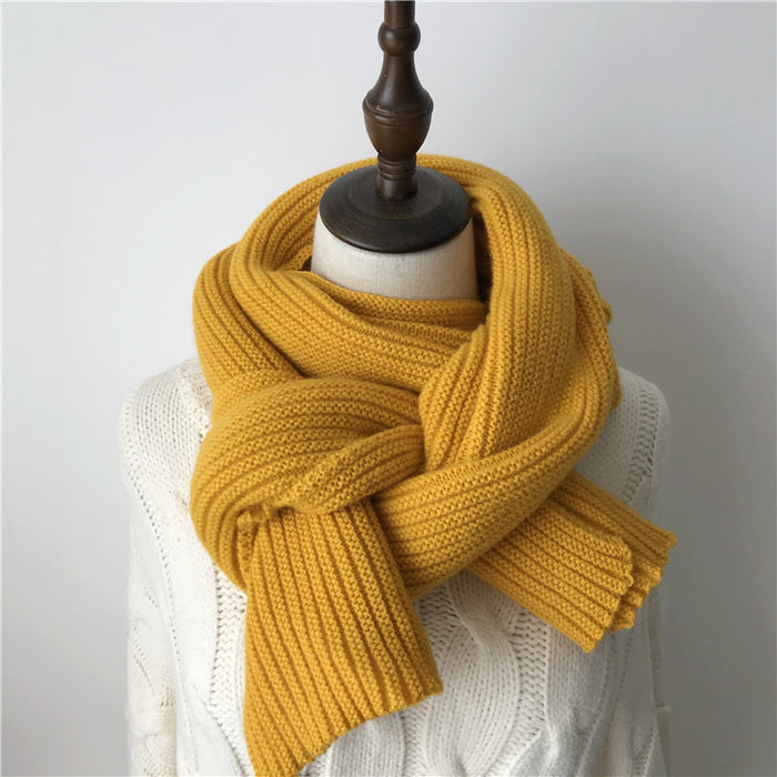 Wholesale Scarf Faux Cashmere Warm Winter Knit Solid JDC-SF-Zhenl005