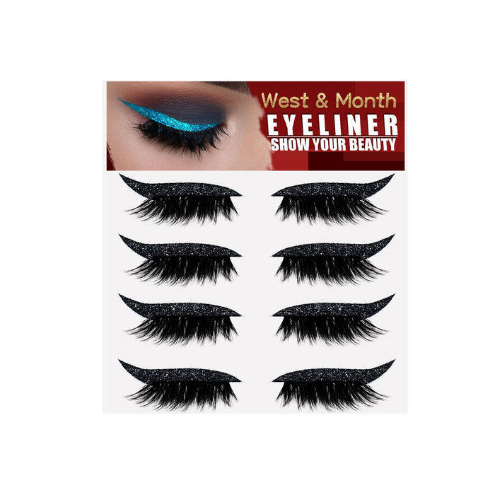 Wholesale four pairs of eyelashes eyeliner stickers free curling eyelashes MOQ≥2 JDC-EY-JMX001