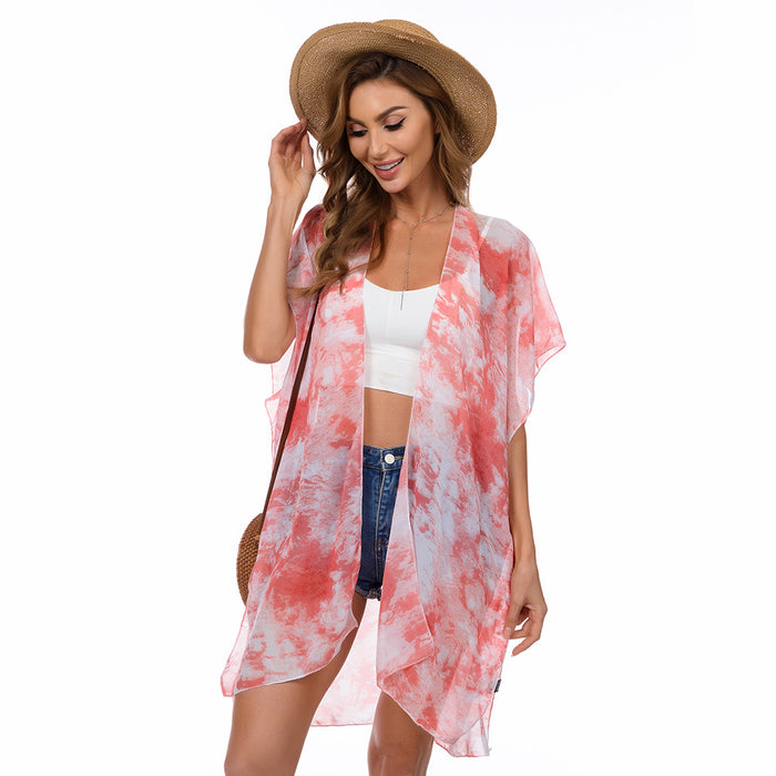 Wholesale Beachwear Summer Sun Protection Shawl Cardigan Bikini Cover Up MOQ≥2 JDC-SW-jiam001