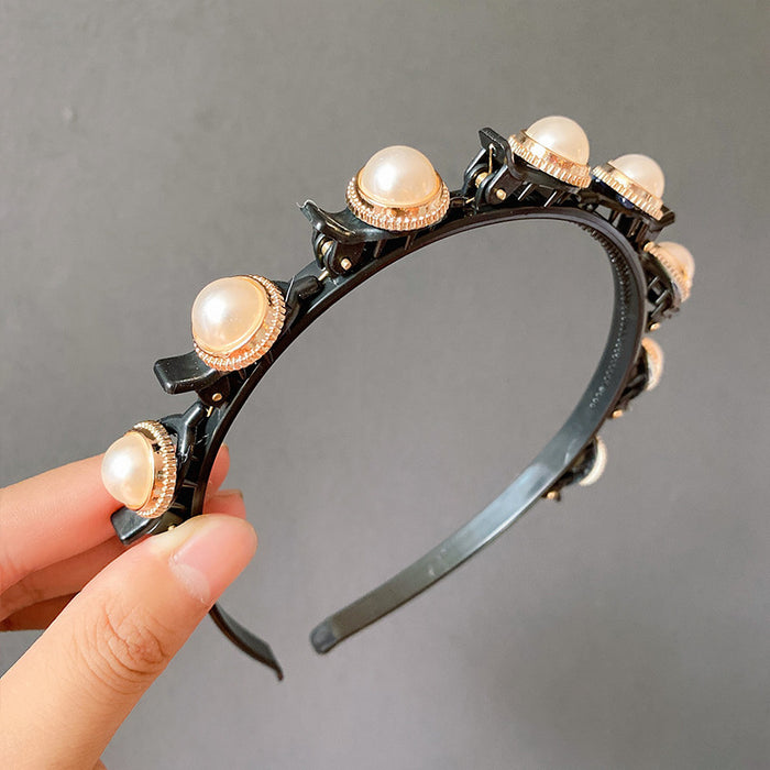 Jewelry WholesaleWholesale Pearl Rhinestone Hair Band JDC-HD-XinR003 Headband 新柔 %variant_option1% %variant_option2% %variant_option3%  Factory Price JoyasDeChina Joyas De China