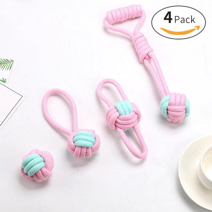 Wholesale Pet Toy Dog Bite Rope Set Bite Resistant Cotton Rope Ball JDC-PT-MaiQi001