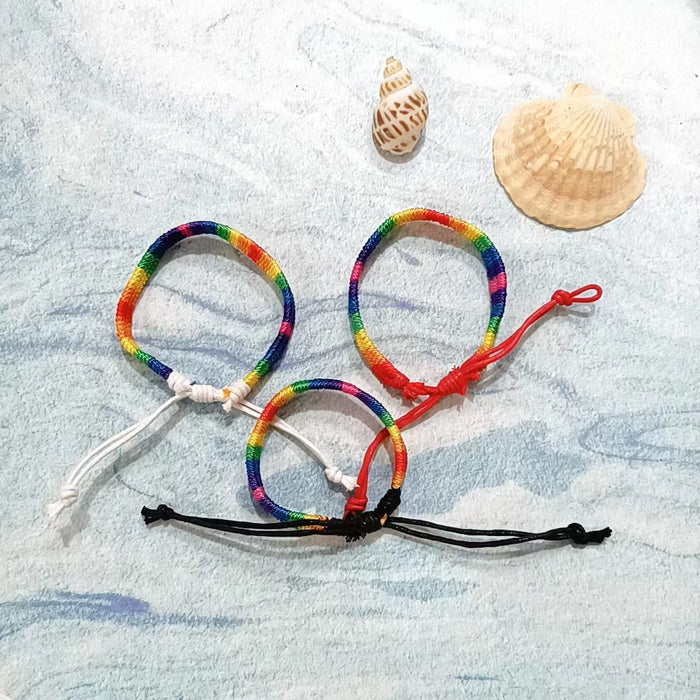 Wholesale LGBT Rainbow Bracelet Manual Weaving JDC-BT-GuangG003