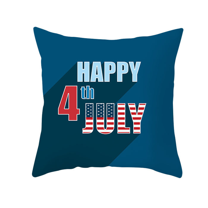 Wholesale 4th of July Independence Day Pillowcase Peach Skin Print MOQ≥2 JDC-PW-Jinze001