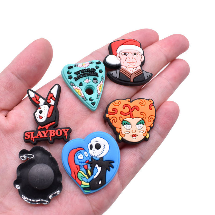 Wholesale Croc Charms Random 100pcs Cartoon Cute PVC DIY Accessories JDC-CCS-RYY078