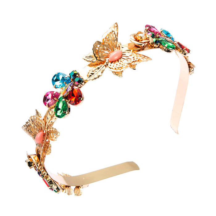 Wholesale Hollow Butterfly Flower Metal Headband JDC-HD-Heim005