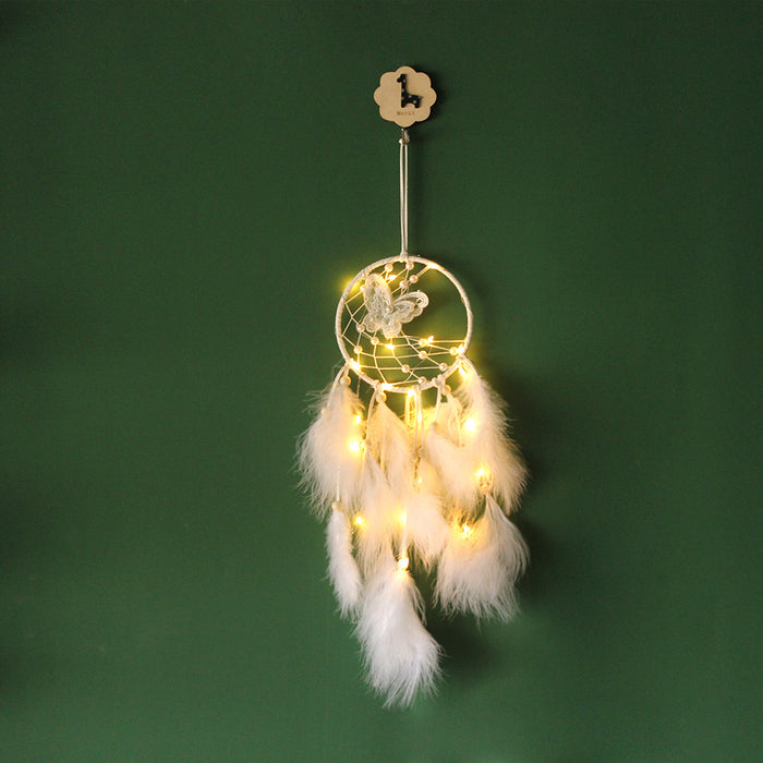 Wholesale Feather Iron Ring Butterfly Dreamcatcher MOQ≥2 JDC-DC-MengS020