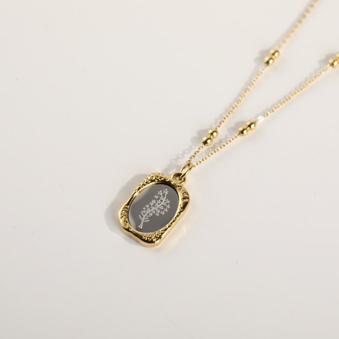 Jewelry WholesaleWholesale Magic Mirror Rose Stainless Steel Necklace JDC-NE-Jif048 Necklaces 集沣 %variant_option1% %variant_option2% %variant_option3%  Factory Price JoyasDeChina Joyas De China