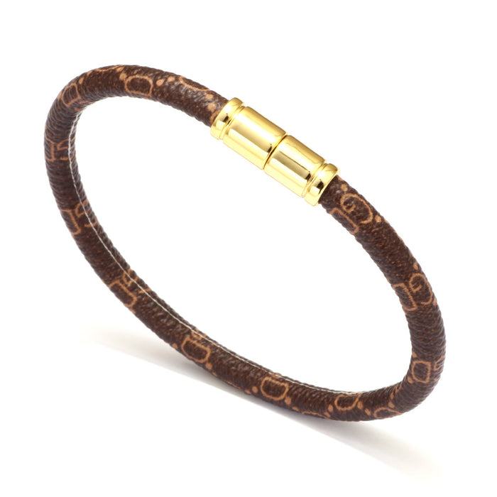 Wholesale Bracelet Colorful Bracelet PU Leather Alloy (F) JDC-BT-QiN001