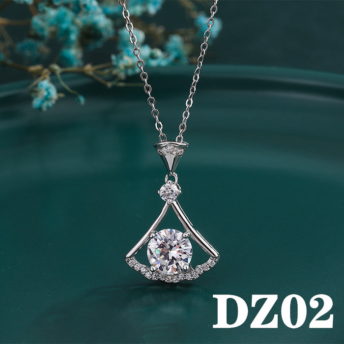 Wholesale Pendant Zircon 2ct Moissanite Faux Necklace JDC-PT-DingR001