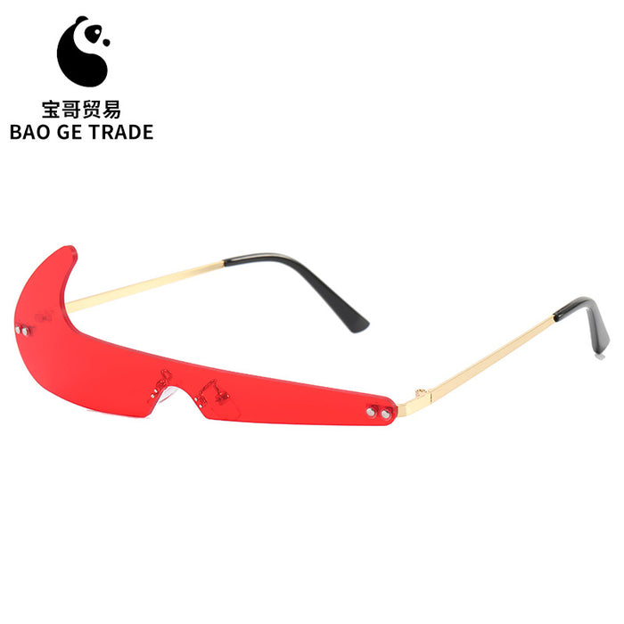 Wholesale Cool Girl Concave Shape Sports Wind Sunglasses Small Hook Irregular JDC-SG-BaoG001