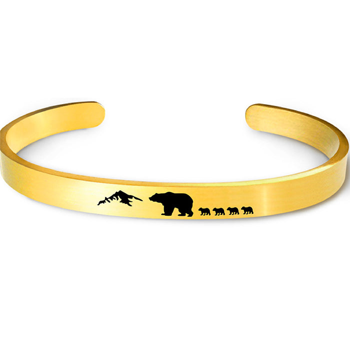 Jewelry WholesaleWholesale gold stainless steel bear father's Day gift Bracelet JDC-BT-ganggu010 Bracelet 钢古 %variant_option1% %variant_option2% %variant_option3%  Factory Price JoyasDeChina Joyas De China