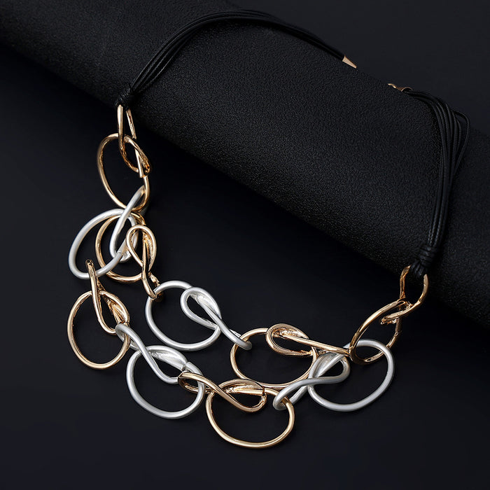 Wholesale high-end ethnic style retro simple multi-layer necklace MOQ≥2 JDC-NE-Anyi001