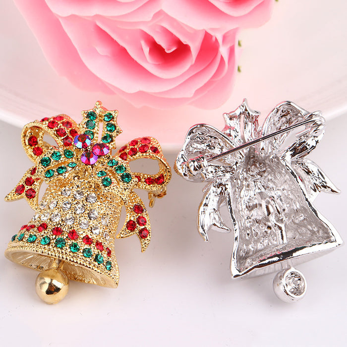 Wholesale Brooch Alloy Diamond Vintage Bells JDC-BC-ZhuiX005