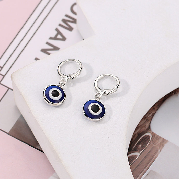 Jewelry WholesaleWholesale Demon Eye Glass Earrings MOQ≥2 JDC-ES-WZX001 Earrings 万之欣 %variant_option1% %variant_option2% %variant_option3%  Factory Price JoyasDeChina Joyas De China