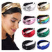 Jewelry WholesaleWholesale imitation leather temperament wide edge solid color knotted headband JDC-HD-Linxiu001 Headband 灵秀 %variant_option1% %variant_option2% %variant_option3%  Factory Price JoyasDeChina Joyas De China