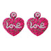 Jewelry WholesaleWholesale LOVE Heart Shaped Rice Bead Earrings MOQ≥2 JDC-ES-GSJM088 Earrings 杰米 %variant_option1% %variant_option2% %variant_option3%  Factory Price JoyasDeChina Joyas De China