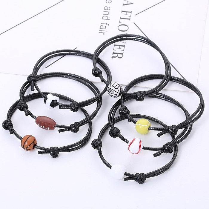 Wholesale Basketball Football Bracelet Wild Ball Beaded Bracelet JDC-BT-ZWY001