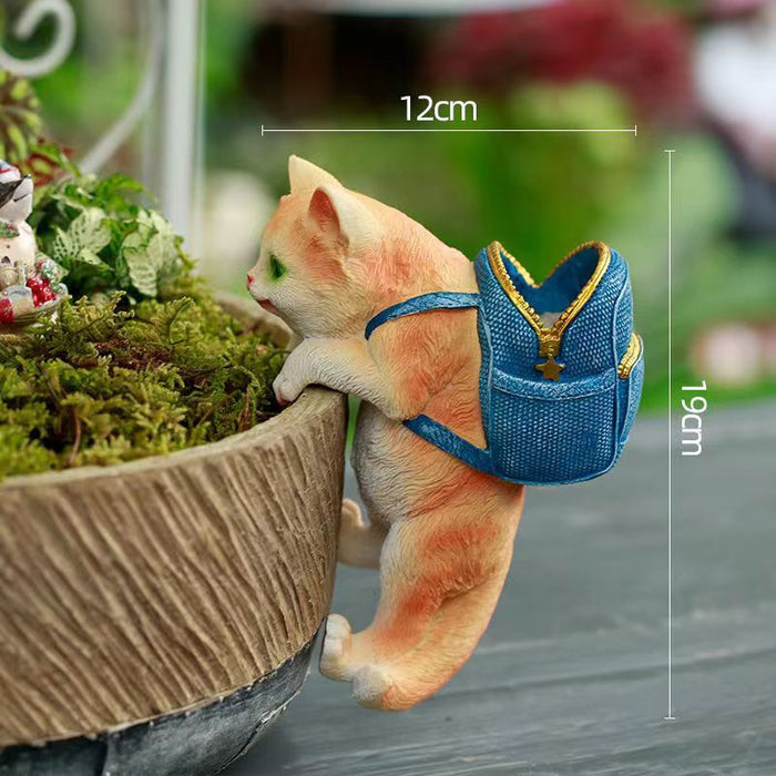 Wholesale Ornament Resin Crafts Cat Corgi Rabbit Hanging Basin Small Animals MOQ≥2 JDC-OS-HongYu003