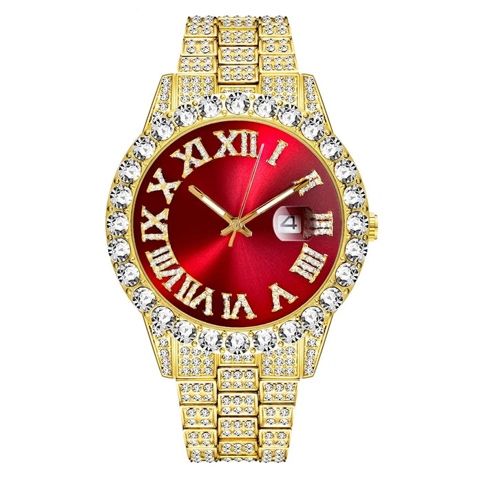 Jewelry WholesaleWholesale steel belt hip hop scale diamond-encrusted calendar quartz watch JDC-WH-SS004 Watch 时梭 %variant_option1% %variant_option2% %variant_option3%  Factory Price JoyasDeChina Joyas De China