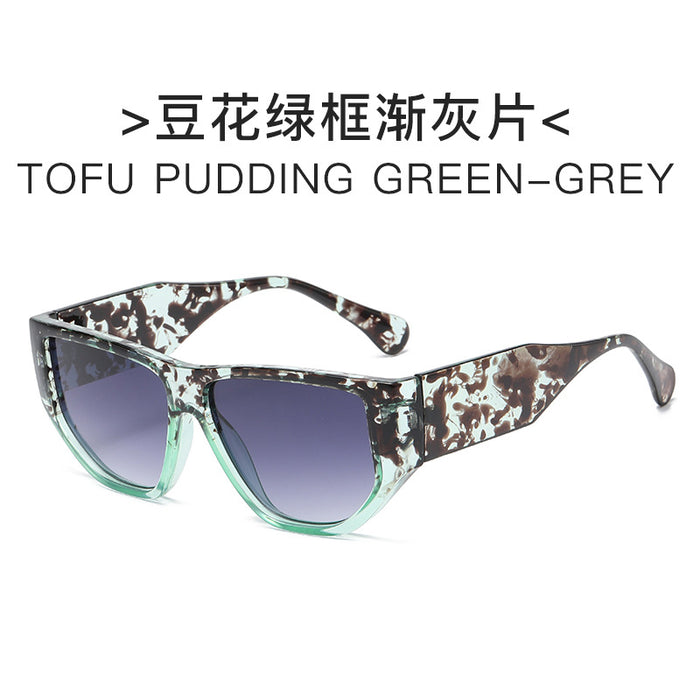 Wholesale Sunglasses PC Polygon Futuristic Floral Color JDC-SG-YuX013