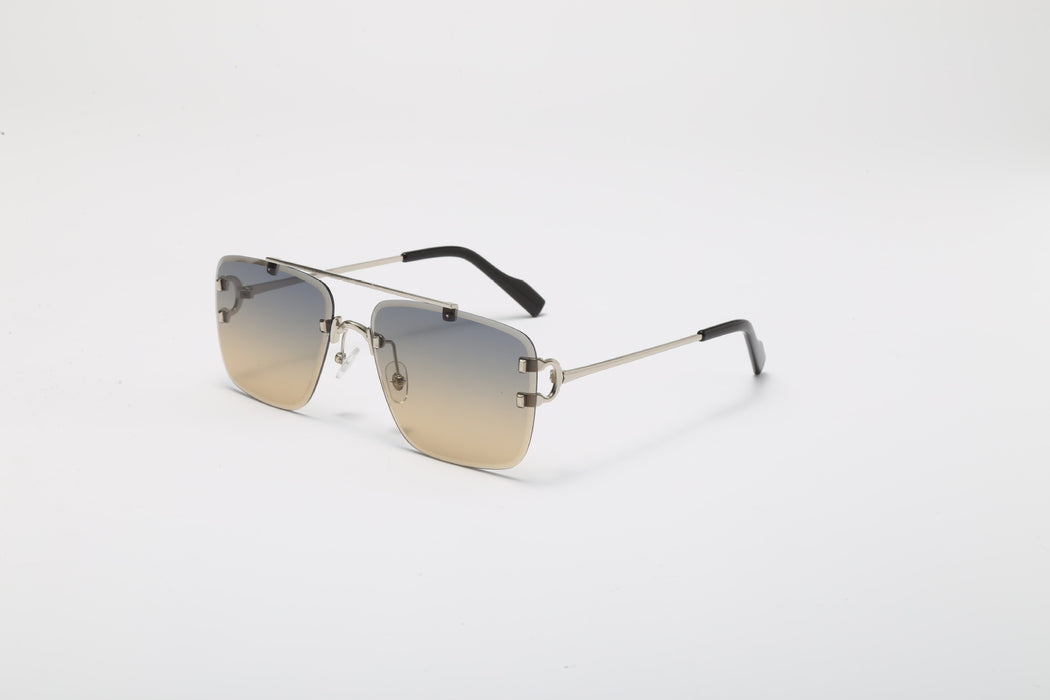 Wholesale Frameless Pilot Driving Sunglasses Xiaomi Nail Gradient MOQ≥2 JDC-SG-BoL006