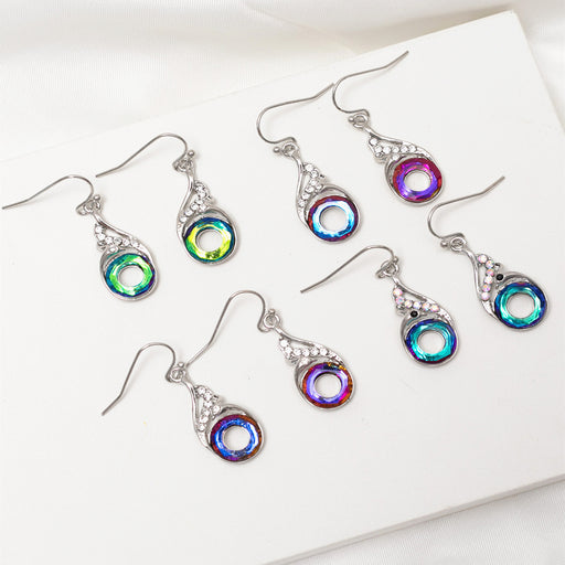 Jewelry WholesaleWholesale fashion new earrings colorful crystal gradient earrings JDC-ES-CM020 Earrings 岑迷 %variant_option1% %variant_option2% %variant_option3%  Factory Price JoyasDeChina Joyas De China