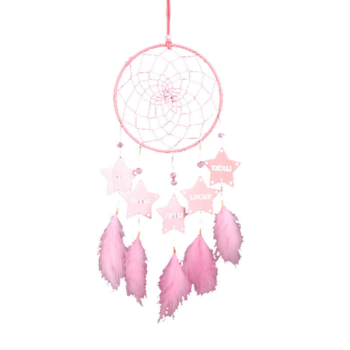 Wholesale Dream Catcher Feather Star Dream Catcher With LED Light JDC-DC-JY016