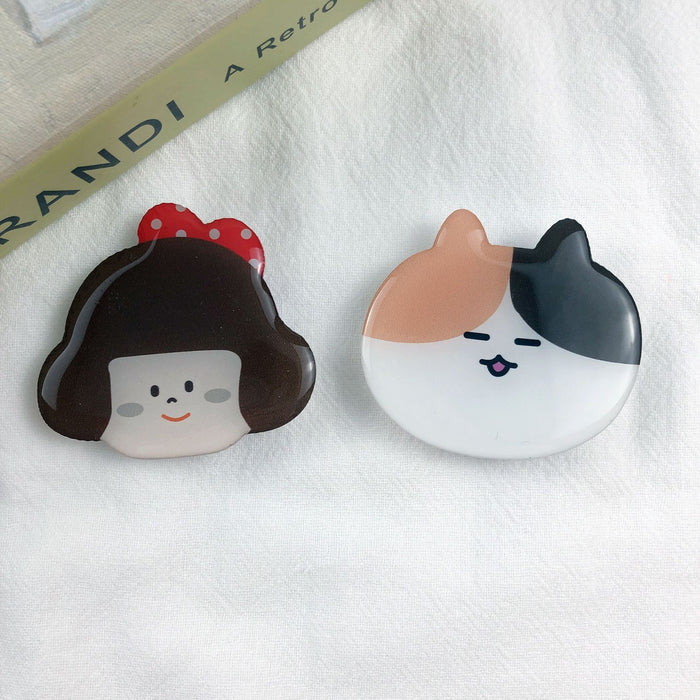 Wholesale Grips Acrylic Cartoon Cat Airbag Holder MOQ≥5 JDC-PS-CHYI002