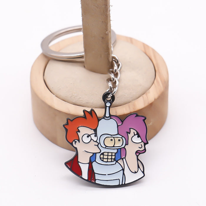 Jewelry WholesaleWholesale Futurama Zinc Alloy Enamel Keychain MOQ≥2 JDC-KC-XiuH007 Keychains 秀弘 %variant_option1% %variant_option2% %variant_option3%  Factory Price JoyasDeChina Joyas De China