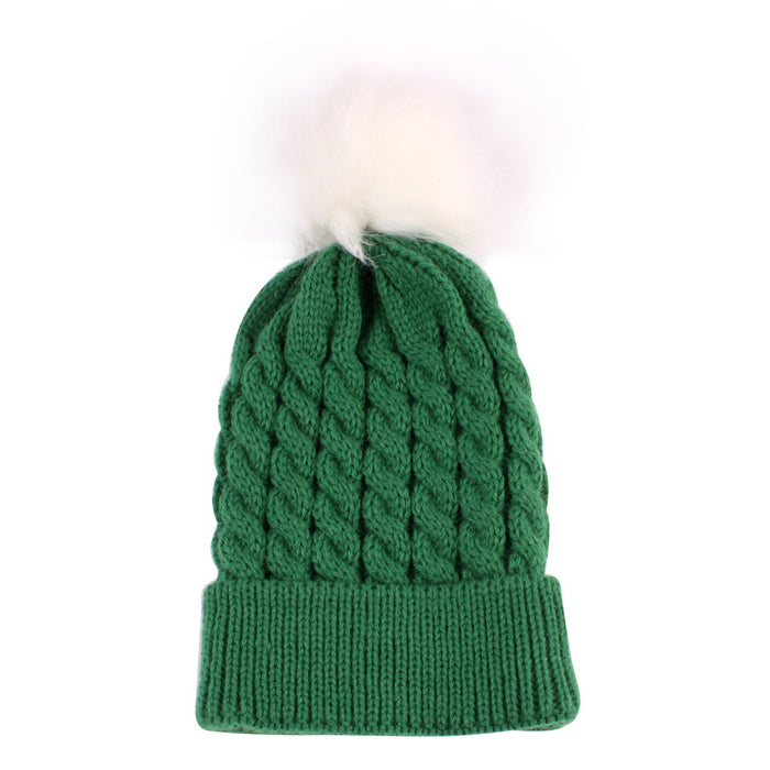 Wholesale Hat Cotton Winter Warm Christmas Solid Color Kids Twist Beanie JDC-FH-GSGM003