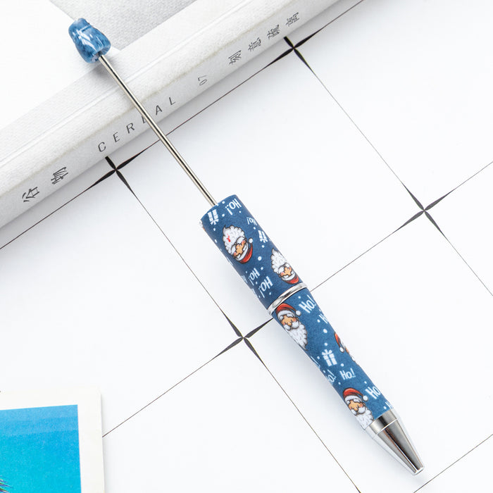 Wholesale DIY Beadable Pens Cow Print Leopard Print Christmas Plastic Pen DIY for Beaded JDC-PN-HuaH006