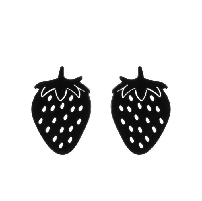 Wholesale Stainless Steel Strawberry Earrings JDC-ES-SS018