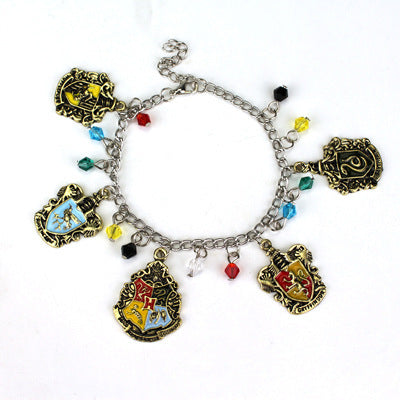 Wholesale Four University Academy Golden Flying Thieves Eladling Plastic Bracelet JDC-BT-MuM002