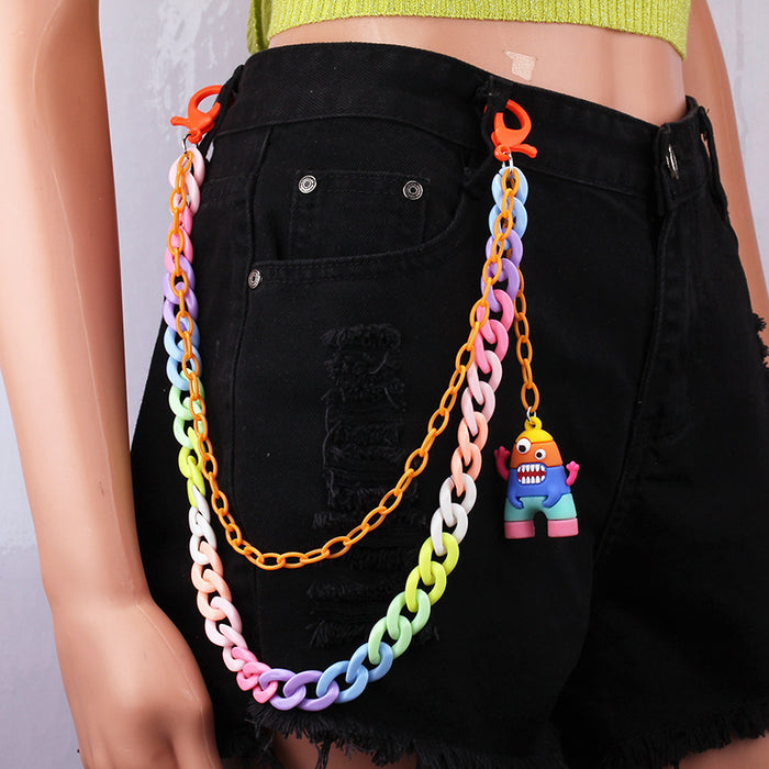 Wholesale Cartoon Soft Ceramic Resin Pants Chains (M) MOQ≥2 JDC-WB-WenB005