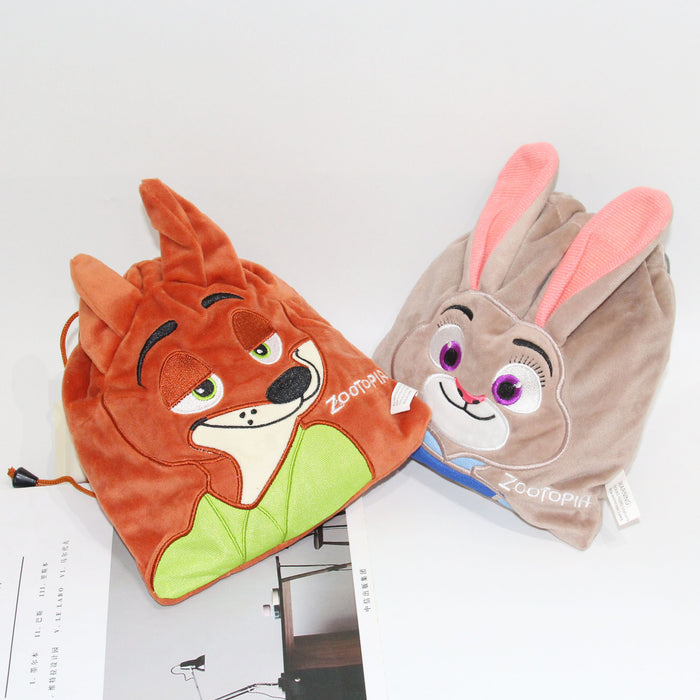 Wholesale Storage Bag Plush Cartoon Drawstring  MOQ3 JDC-SB-rongb003