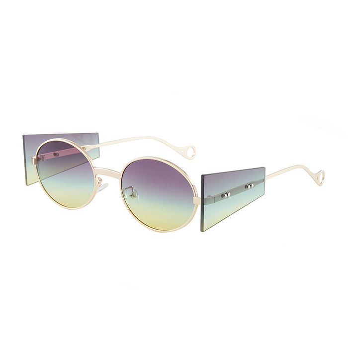 Wholesale green metal punk Sunglasses JDC-SG-BaoXing005