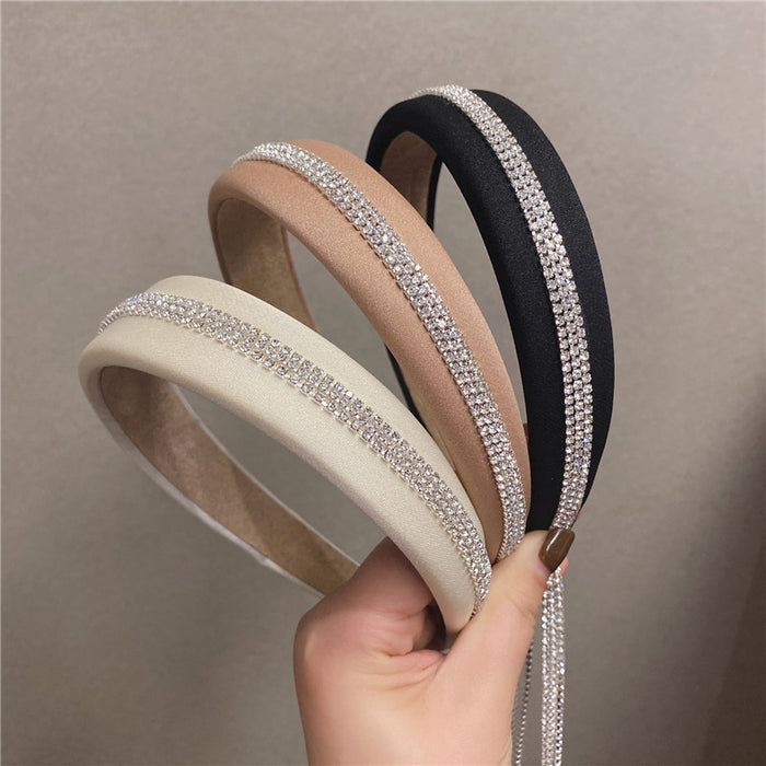 Jewelry WholesaleWholesale tassel rhinestone alloy hair band JDC-HD-ZC012 Headband 智承 %variant_option1% %variant_option2% %variant_option3%  Factory Price JoyasDeChina Joyas De China